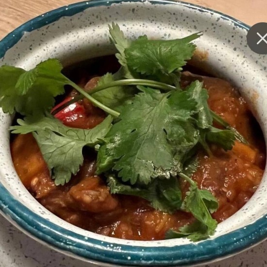 Горшочек с томленой бараниной и овощами