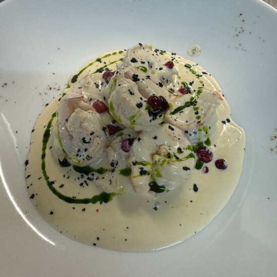 Креветки в соусе "Шабли"