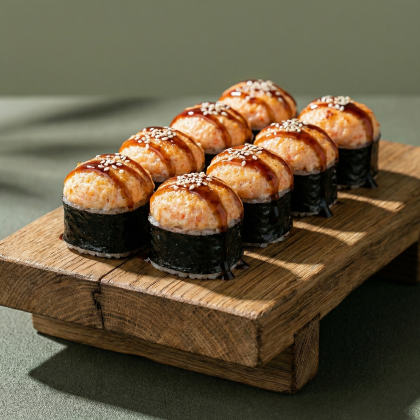 Запеченный с креветкой