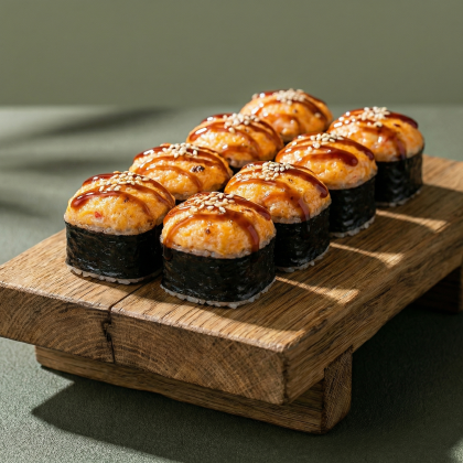 Запеченный с креветкой и дайконом