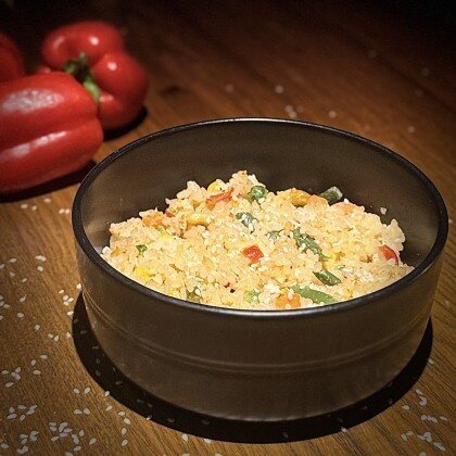 Миска риса, но с овощами