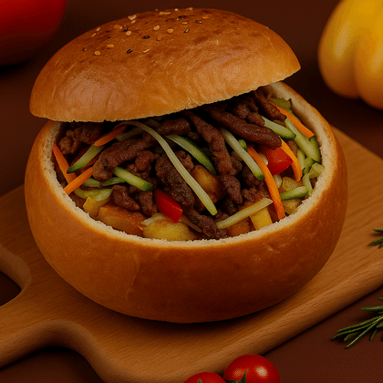Шаурма с говядиной в булке