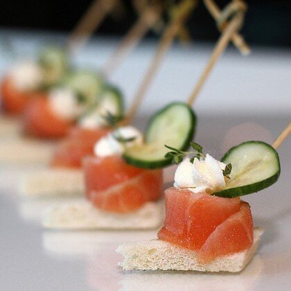 Канапе с форелью