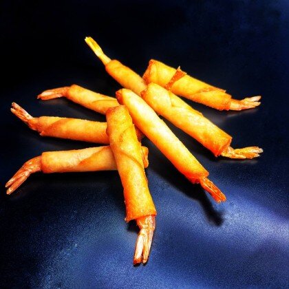 Креветки в тесте фило