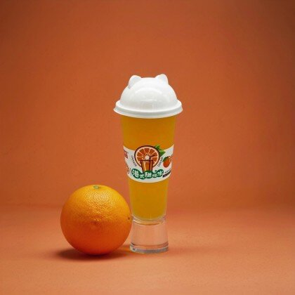 Фруктовый напиток Lebin Lemon Drink с соком апельсина и кусочками желе 620мл. КНР