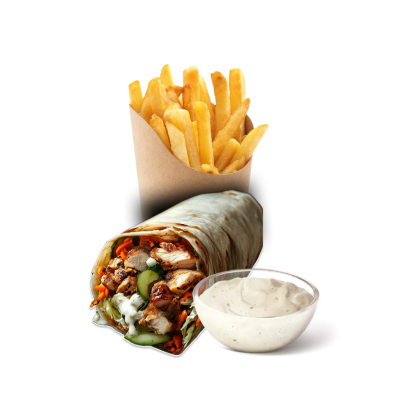 ШАУРМА С КУРИЦЕЙ НА СЫРОНОМ СОУСЕ FH+ФРИ