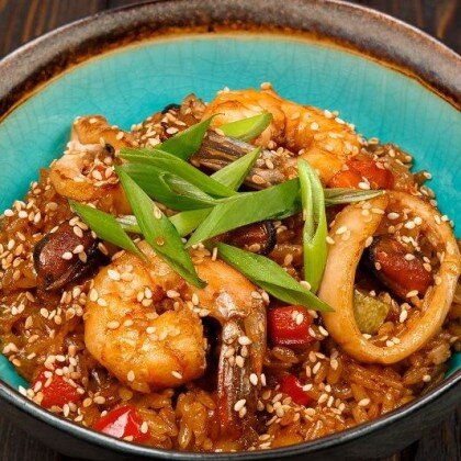 Рис жареный с морепродуктами