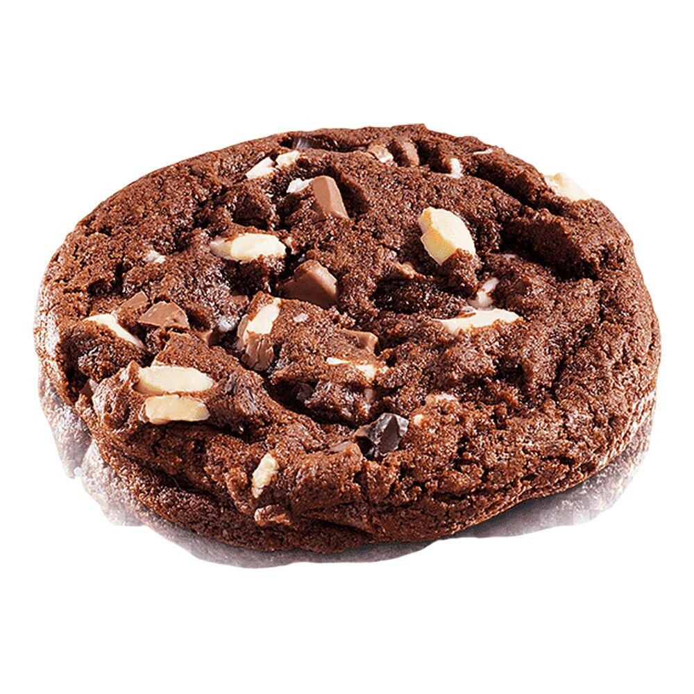 Кукис шоколадный с белой глазурью