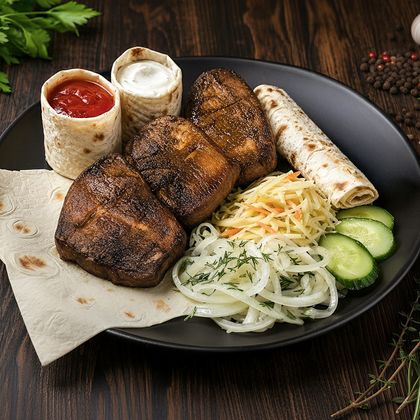 Язык на гриле