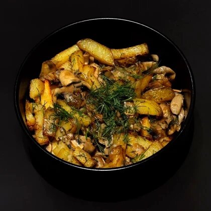 Картошка жареная с грибами