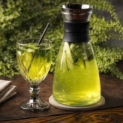 Лимонад из базилика, щавеля,  огурца