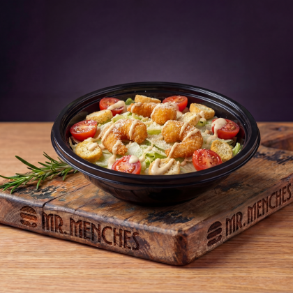 Салат цезарь с креветками