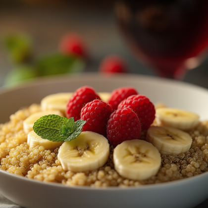 Каша киноа с соленой карамелью