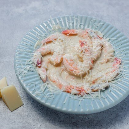 Креветки в сырном соусе