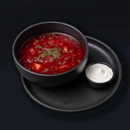 Борщ со сметаной