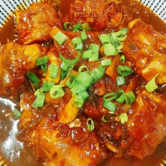 糖醋鳕鱼 / Минтай в кисло-сладком соусе