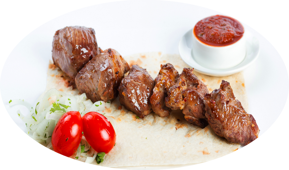 Шашлычная тарелка из филе баранины