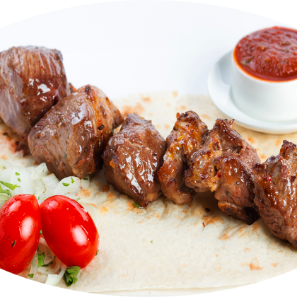 Шашлычная тарелка из филе баранины