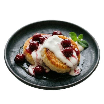 СЫРНИКИ С ВИШНЕВОЙ НАЧИНКОЙ