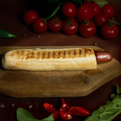 Френч-дог с говяжьей сосиской