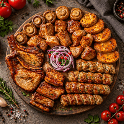Ассорти шашлыков из свинины