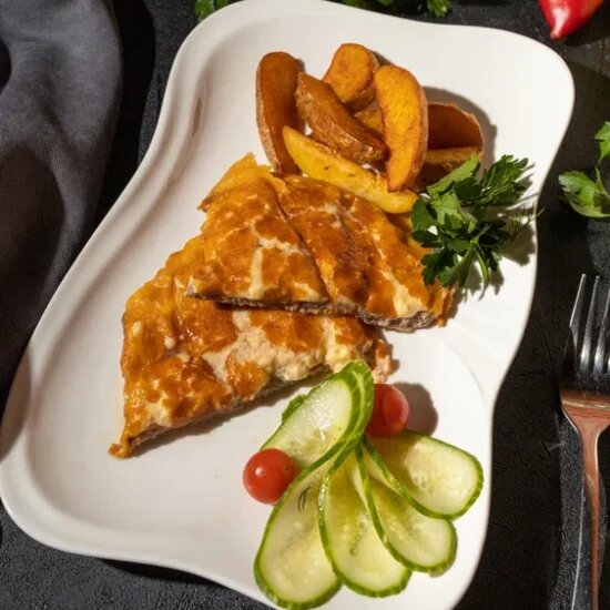 Свинина в сырной корочке