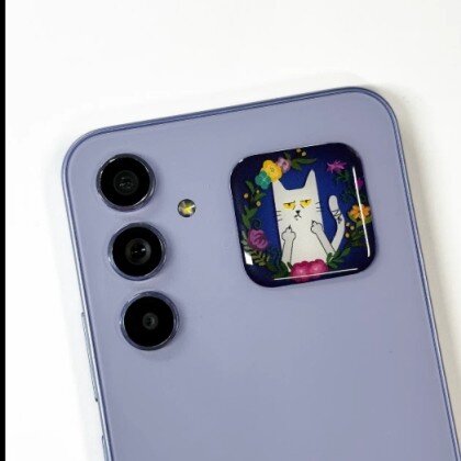 3д стикер на телефон Кот-хулиган 007