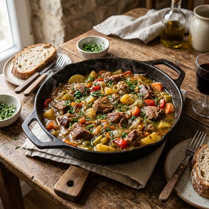 Жаркое из баранины с овощами