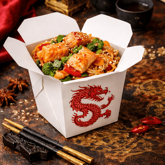 Удон Много Лосося