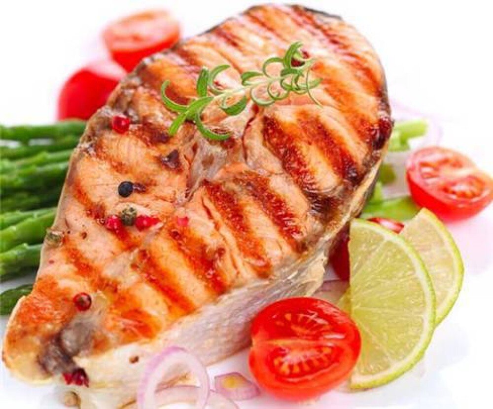 Семга на углях