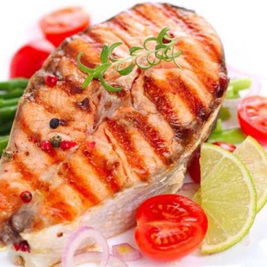 Семга на углях