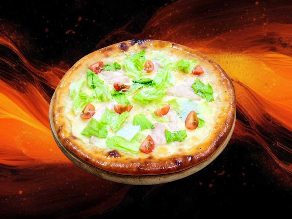 Пицца Цезарь с курицей