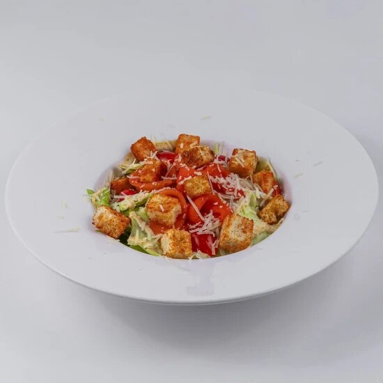 Салат «Цезарь» с лососем