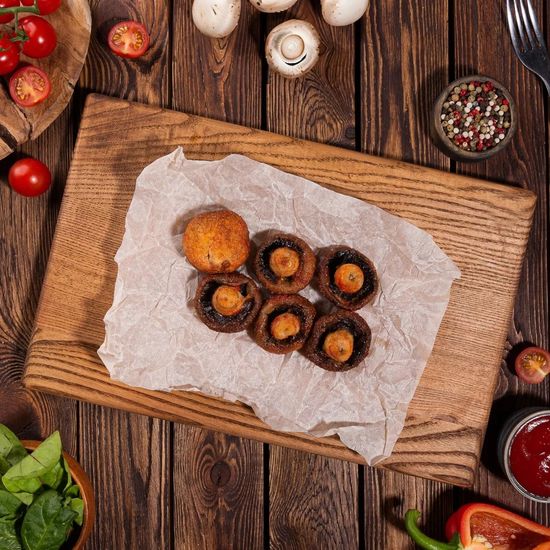 1 кг шампиньонов на мангале