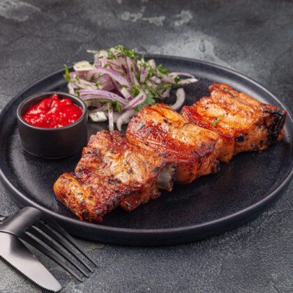 Комбо из свиных ребрышек