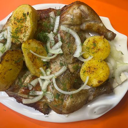 Цыпленок на углях картофель в подарок 1 кг