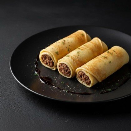 Блины с мясом