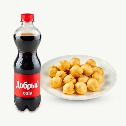 Пельмешки фри, кола 0.5