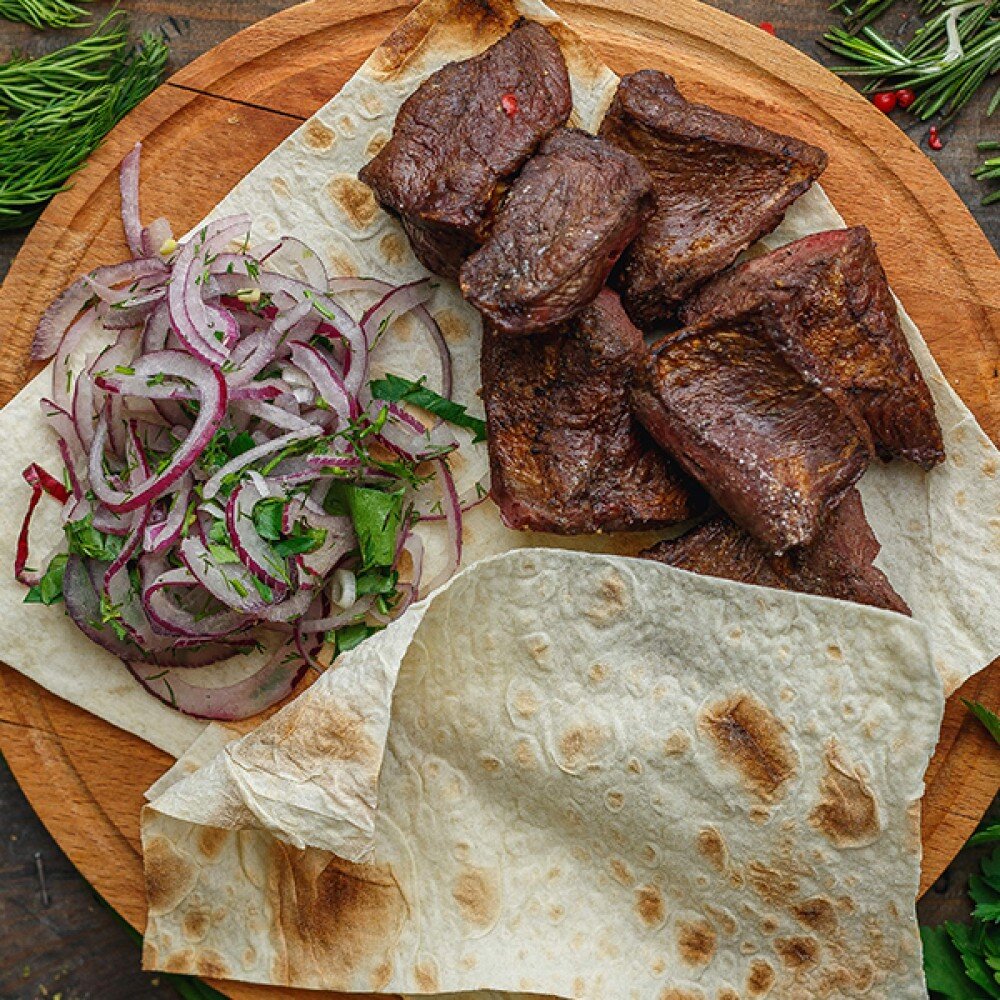 Шашлык из говяжьего сердца