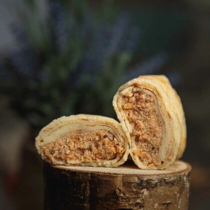 Блины с лососем