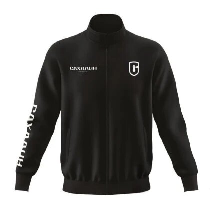 Свитшот черный на молнии без капюшона