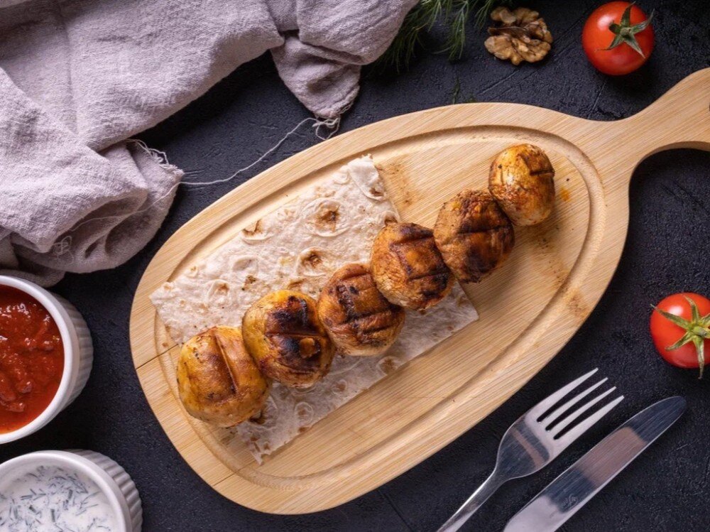 Шашлык из шампиньонов