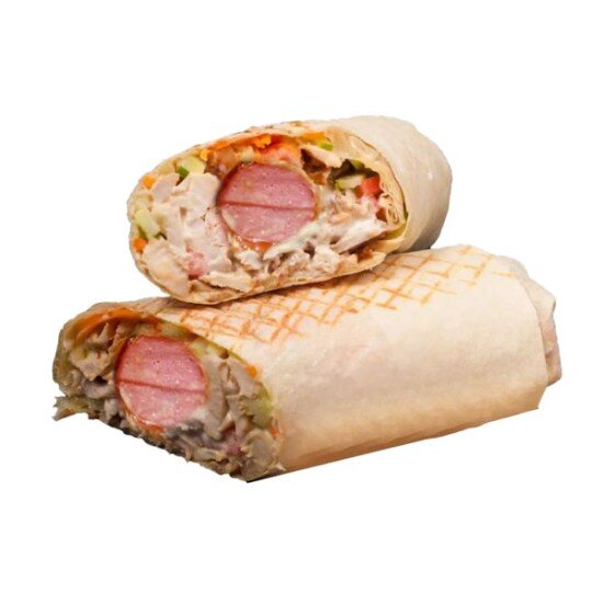 Ленивое Тако с сосиской и овощами