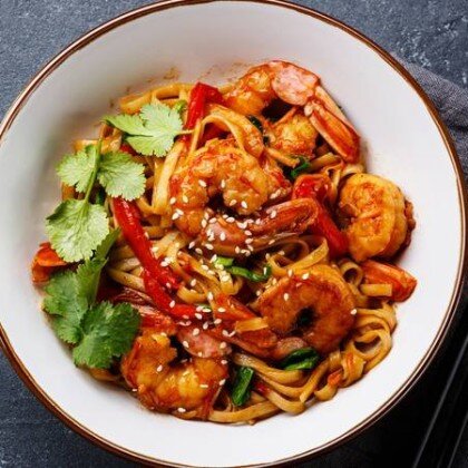 Вок с морепродуктами