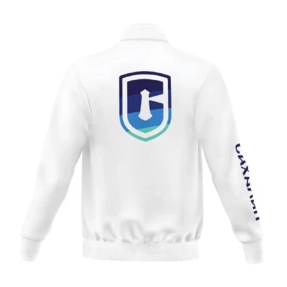 Свитшот белый на молнии без капюшона