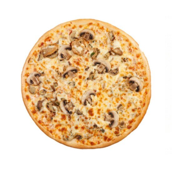 Пицца тонкая с грибами
