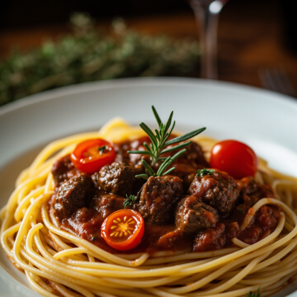 Казаречче с томленой говядиной