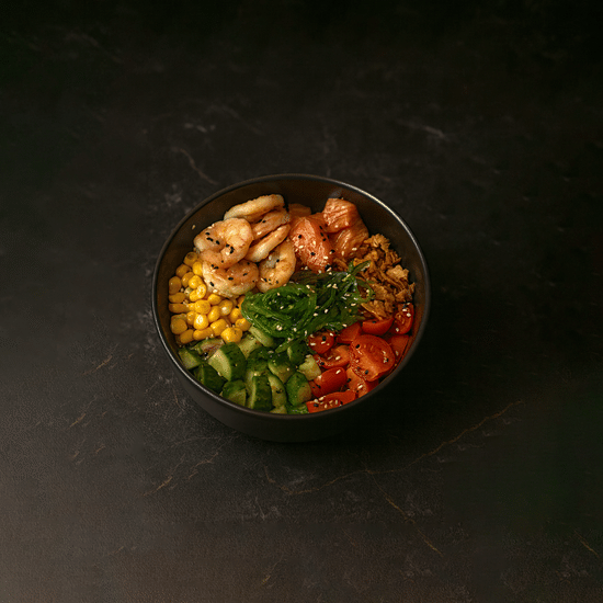 Поке Креветка-Лосось XL