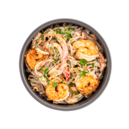 Вок с креветкой