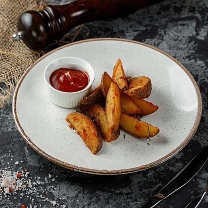 Картофель Айдахо с кетчупом